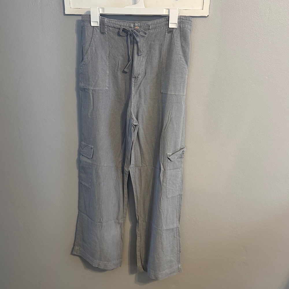 Gray linen pants